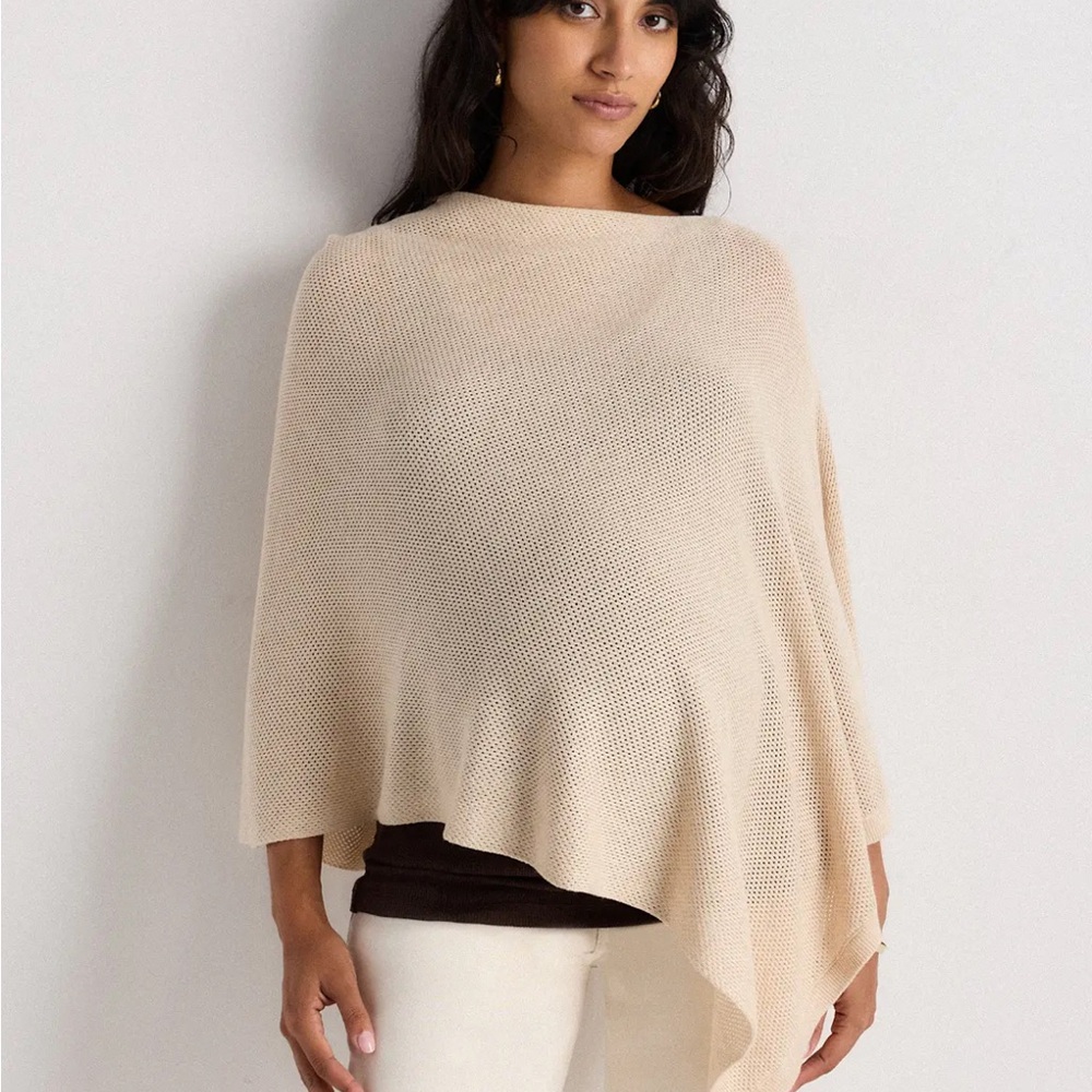 Quince Breastfeeding Cover Elegant Cream Women's Sweater
